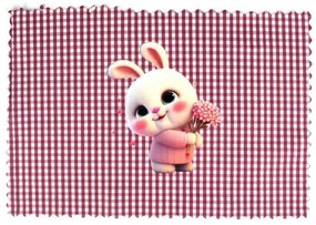 Σουπλά Παιδικό Cute Bunny 37 Bordo DimCol 35x50cm Πολυέστερ