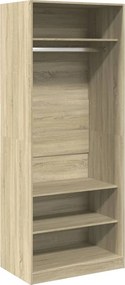 vidaXL Ντουλάπα Χρώμα Sonoma Δρυς 80x50x200 εκ. από Επεξ. Ξύλο