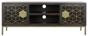 Τηλεόραση DKD Home Decor 140 x 40 x 55 cm Μαύρο Μέταλλο ξύλο ακακίας