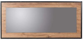 Καθρέπτης Τοίχου Quantum Idea 863SPH3304 150x60cm Pine-Black Hanah Home Μοριοσανίδα, Μελαμίνη
