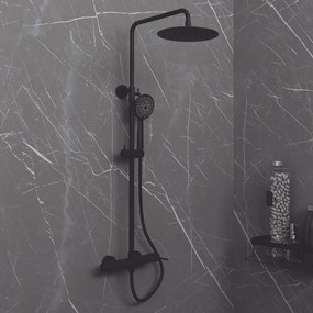 Orabella Imperial Column 10238 Black Matt - Στήλη ντους με μπαταρια 2 εξοδων