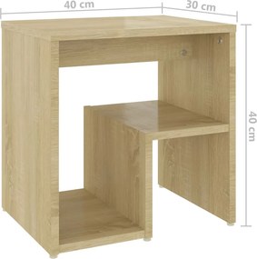 vidaXL Κομοδίνο Sonoma Δρυς 40 x 30 x 40 εκ. από Επεξ. Ξύλο