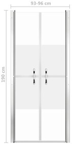 vidaXL Πόρτα Ντουζιέρας με Σχέδιο Αμμοβολής 96 x 190 εκ. από ESG