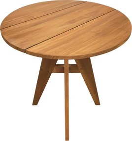 Τραπέζι Cadrada pakoworld teak ξύλο σε φυσική απόχρωση Φ70x76εκ