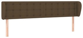 Κεφαλάρι με Πτερύγια Σκούρο Καφέ 183x23x78/88 εκ. Υφασμάτινο 3117595