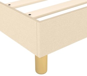vidaXL Κρεβάτι Boxspring με Στρώμα Κρεμ 120x200 εκ. Υφασμάτινο