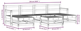 vidaXL Σαλόνι Κήπου Σετ 7 τεμ από Μασίφ Ξύλο Ψευδοτσούγκας