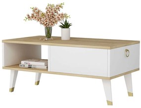 Τραπέζι Σαλονιού Delux 475OLV1334 90x45x42,4cm Oak-White