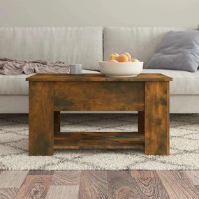 vidaXL Τραπεζάκι Σαλονιού Καπνιστή Δρυς 79x49x41 εκ. Επεξεργασμ. Ξύλο