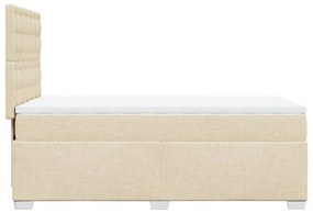 ΚΡΕΒΑΤΙ BOXSPRING ΜΕ ΣΤΡΩΜΑ ΚΡΕΜ 90X200 ΕΚ.ΥΦΑΣΜΑΤΙΝΟ 3292690