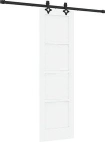 vidaXL Συρόμενη Πόρτα Λευκό και Μαύρο 61 x 198,5 εκ.