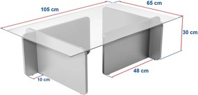 Τραπεζάκι Σαλονιού Καρυδιά FLAVIO 105x65x30