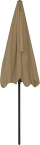 vidaXL Ομπρέλα Θαλάσσης Taupe 200 x 125 εκ.