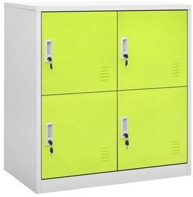 vidaXL Φοριαμοί 5 τεμ. Ανοιχτό Γκρι/Πράσινο 90x45x92,5 εκ. Ατσάλινοι
