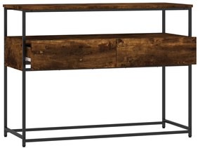 vidaXL Τραπέζι Κονσόλα Καπνιστή Δρυς 100x40x75 εκ. Επεξεργασμένο Ξύλο