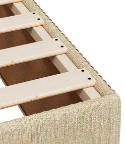 Κρεβάτι Boxspring με Στρώμα Κρεμ 120x190 εκ. Υφασμάτινο - Κρεμ