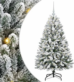 vidaXL Τεχνητό Χριστουγεννιάτικο Δέντρο Πράσινο και Λευκό 120 cm