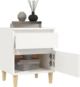 vidaXL Κομοδίνα 2 τεμ. Λευκά 40 x 35 x 50 εκ.