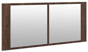 Ντουλάπι Μπάνιου με Καθρέφτη/LED Καφέ Δρυς 100x12x45 εκ. - Καφέ