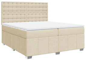 ΚΡΕΒΑΤΙ BOXSPRING ΜΕ ΣΤΡΩΜΑ ΚΡΕΜ 200X200 ΕΚ. ΥΦΑΣΜΑΤΙΝΟ 3294094