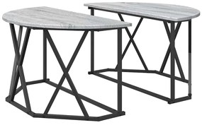 vidaXL Τραπεζάκι σαλονιού Γκρι sonoma 80 x 80 x 42 cm
