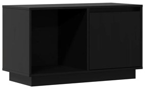 vidaXL Έπιπλο Τηλεόρασης Μαύρο 74 x 35 x 44 εκ. από Μασίφ Ξύλο Πεύκου