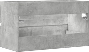 vidaXL Ντουλάπι Νιπτήρα Γκρι Σκυροδέματος 90x38,5x45 εκ. Επεξ. Ξύλο