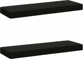 vidaXL Μαξιλάρια Πάγκου 2 Τεμαχίων VUGHT 2 pcs 100% Πολυεστέρας Μαύρο