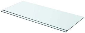 vidaXL Ράφια Πάνελ 2 τεμ. Διάφανα 70 x 30 εκ. Γυάλινα