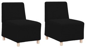 vidaXL Καθίσμα Σαλονιού 2 pcs Μαύρο 55 x 74 x 82 εκ. Βελούδο