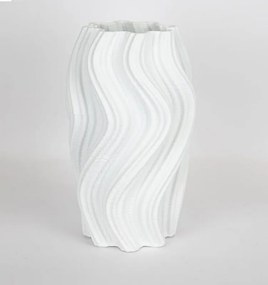 Βάζο Πορσελάνινο 3D 752-21068 19x19x32.5cm White Estheti Home Πορσελάνη