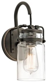 Απλίκα Φωτιστικό Τοίχου 1xE27 Brinley Elstead Lighting KL-BRINLEY1-OZ Μπρονζέ