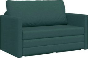 vidaXL Κρεβάτι καναπές 110cm Σκούρο Πράσινο ύφασμα