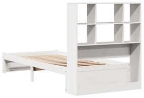 vidaXL Κρεβάτι Βιβλιοθήκη Χωρίς Στρώμα 90x200 εκ Μασίφ Ξύλο Πεύκου