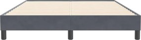 vidaXL Box Spring Κρεβάτι χωρίς στρώμα Σκούρο γκρι Βελούδινο
