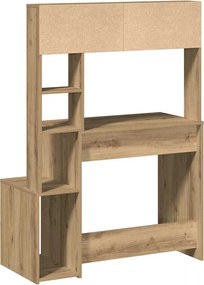 vidaXL Γραφείο με Ράφια Αρτισιανή Δρυς 100x45x140εκ Επεξεργασμένο Ξύλο