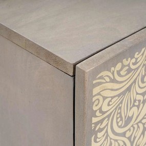 vidaXL Ντουλάπι Μπάνιου Γκρι 38 x 33 x 58 εκ. Μασίφ ξύλο μάνγκο