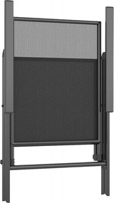 vidaXL Σετ Τραπεζαρίας Κήπου 7 Τεμαχίων Ανθρακί από Ατσάλι