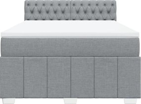 vidaXL Κρεβάτι Boxspring με Στρώμα Αν. Πράσινο 160x200εκ Υφασμάτινο