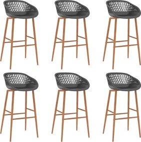 vidaXL Σετ Επίπλων Μπαρ 7 Τεμαχίων Λευκό / Γκρι