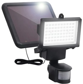 vidaXL Προβολέας Κήπου Ηλιακός LED με Ανιχνευτή Κίνησης Μαύρος