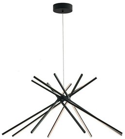 Φωτιστικό Οροφής Shanghai LED-SHANGHAI-S8C NERO 54W Led 113x160cm Black Luce Ambiente Design Αλουμίνιο