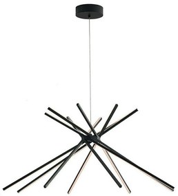 Φωτιστικό Οροφής Shanghai LED-SHANGHAI-S8C NERO 54W Led 113x160cm Black Luce Ambiente Design Aluminium