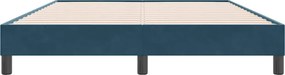 vidaXL Box Spring κρεβάτι χωρίς στρώμα σκούρο μπλε 160x220cm Βελούδινο