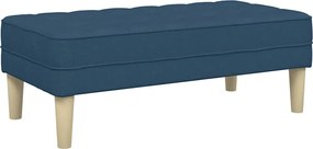 vidaXL παγκάκι με μαξιλάρι Μπλε 113 x 57 x 39 εκ. ύφασμα