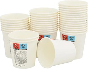vidaXL Χάρτινα κύπελλα καφέ 1000 τεμάχια 4oz 100ml Λευκό