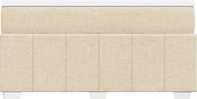 vidaXL Κρεβάτι Boxspring με Στρώμα Κρεμ 160x200 εκ. Υφασμάτινο