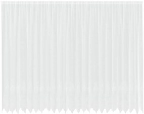 vidaXL Κουρτίνα Δαντέλας με κουρτίνες Λευκό 260 x 600 εκ Πολυεστέρας