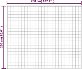 vidaXL Κουβέρτα Βαρύτητας Γκρι 220 x 260 εκ. 15 κ. Υφασμάτινη