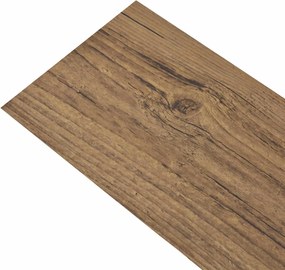 vidaXL Πλάκες Δαπέδου 18 pcs Καρυδιά Καφέ 2,51 m² PVC